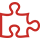 Icon puzzle-piece Anwendungsszenarien rot 40x40