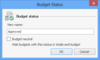 InLoox Options - Add budget status