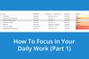 How to Focus in Your Daily Work with InLoox (Part 1): Task Management