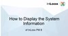Tutorial How to Display the System Information of InLoox PM 8