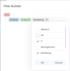 Application of filter "Is any of" in list view